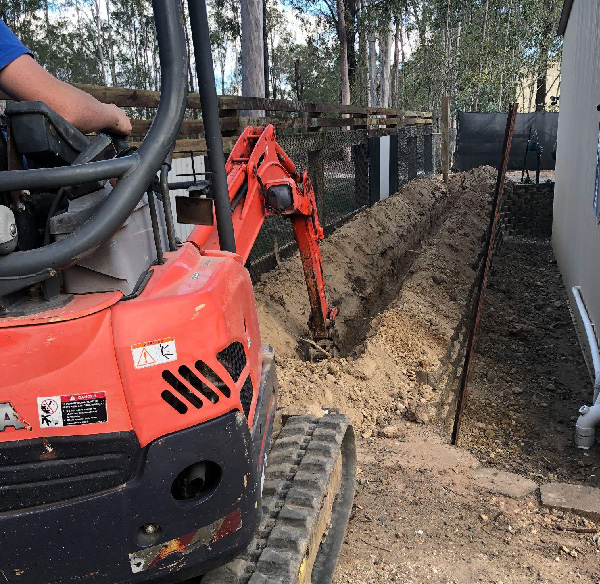 Underground power cables being layed